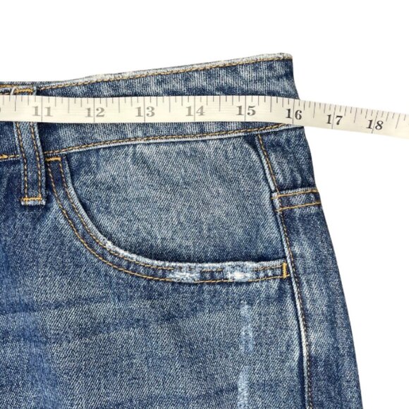 Windsor Women's Jay High-Rise Destructed Light Wash Stretch Wide Leg Jeans 11 - Picture 9 of 15